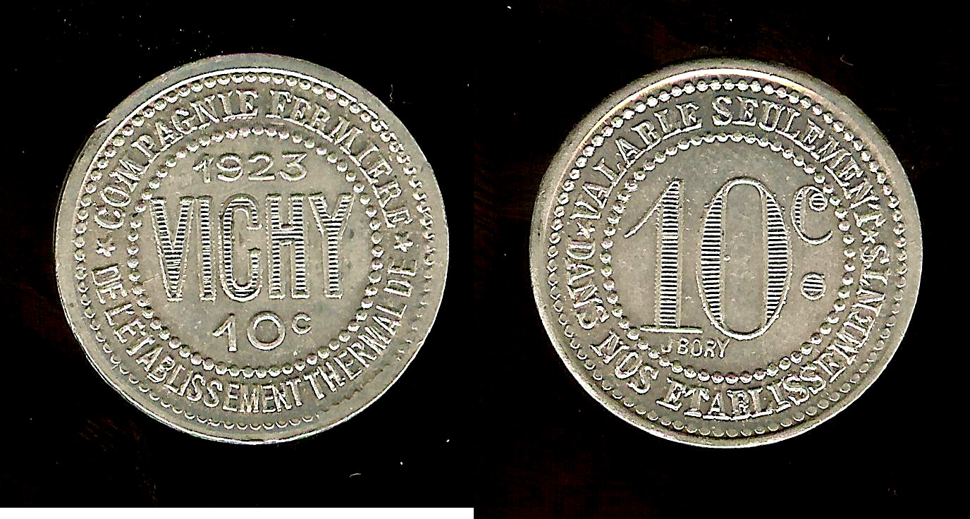 compagnie fermière Vichy 10 centimes 1923 SPL
